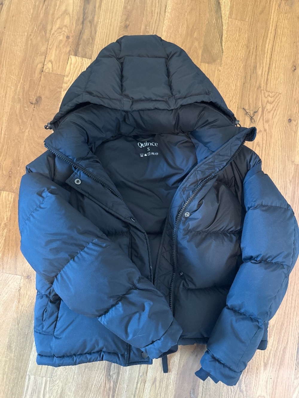 Quince Responsible Down Cropped Puffer Jacket Small